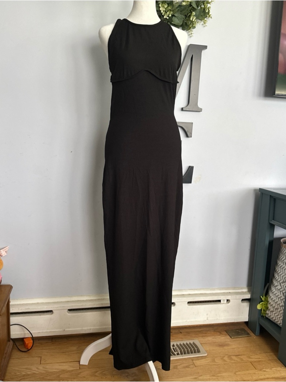 Classic Black Halter Maxi Dress - Sleek Everyday Style